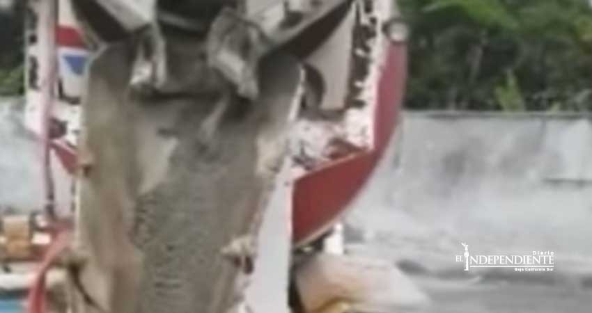 Cadáver en revolvedora de cemento