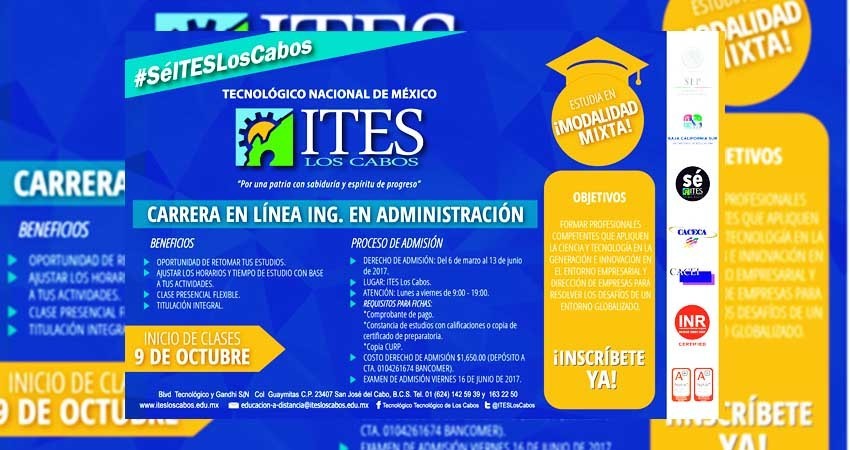 Abrirá ITES más carreras en línea en 2018