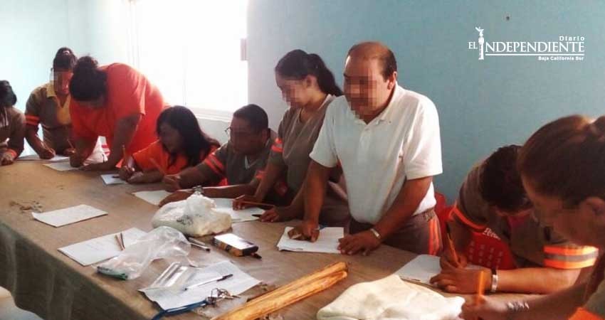 Reciben internos del Cereso La Paz capacitación para el trabajo