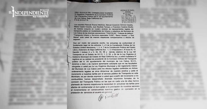 Llaman transportistas a comisión edilicia a dictaminar de forma positiva y justa incremento de tarifas