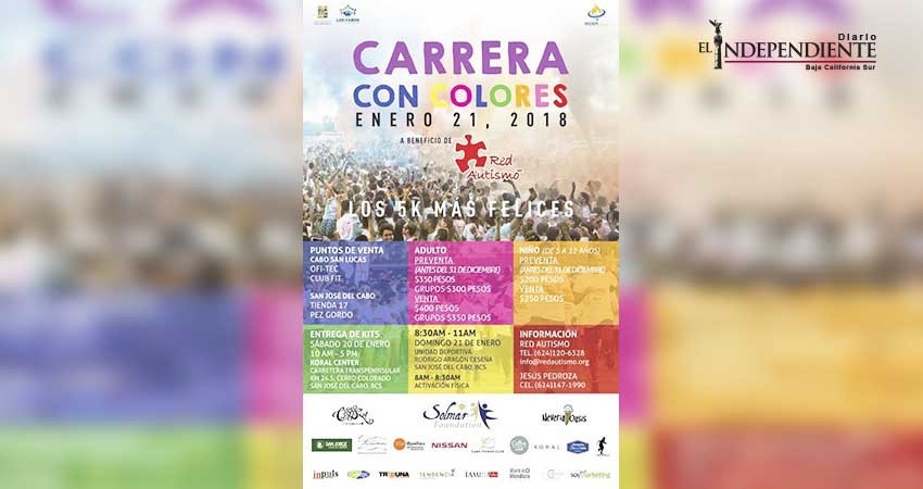 Red Autismo invita a la comunidad a participar en la 5ta edición de la Carrera con Colores