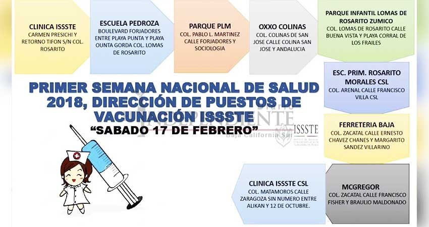 Del 17 al 23 de febrero 1ra Semana de Salud 2018