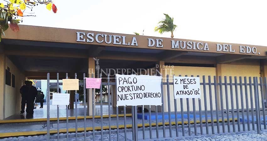 Paran labores en la Escuela de Música por falta de pago del gobierno BCS