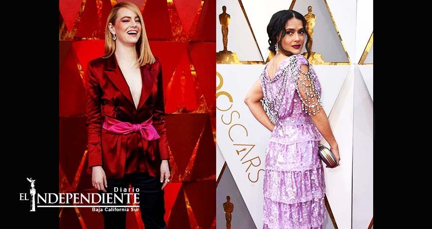 Salma Hayek, la peor vestida; Emma Stone, la mejor en el Oscar
