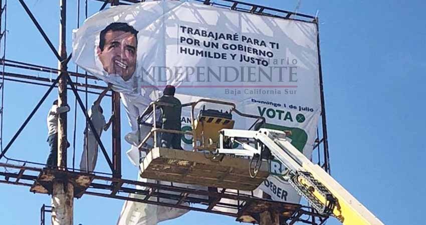 PAN Los Cabos asegura no tener nada que ver en el retiro de lonas del PVEM