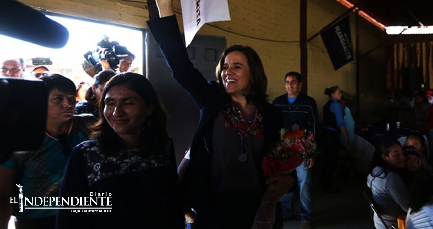 Centra Margarita Zavala campaña en segundo debate