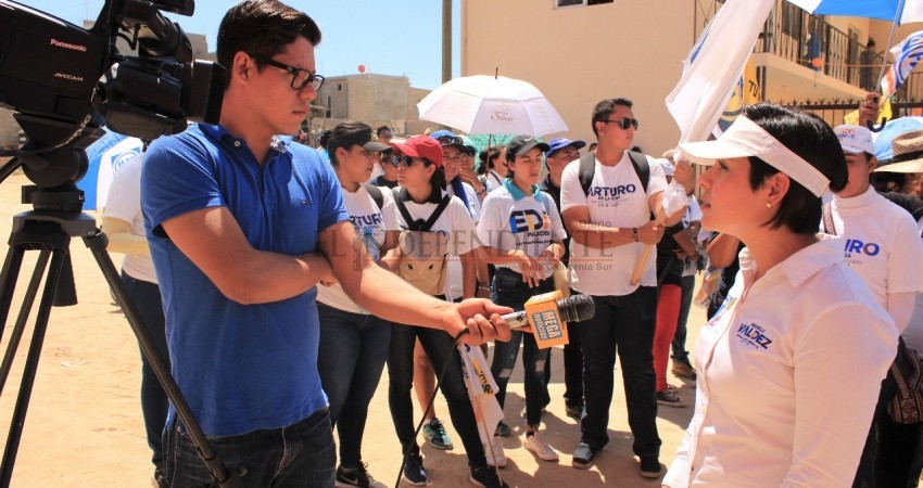 Michelle Valdez se dice respetuosa de los medios de comunicación