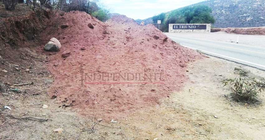 Con sólo "observar" Profepa determina que tierra removida de El Triunfo está contaminada