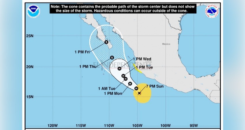 Gana fuerza el huracán Bud; se enfila hacia costas de BCS