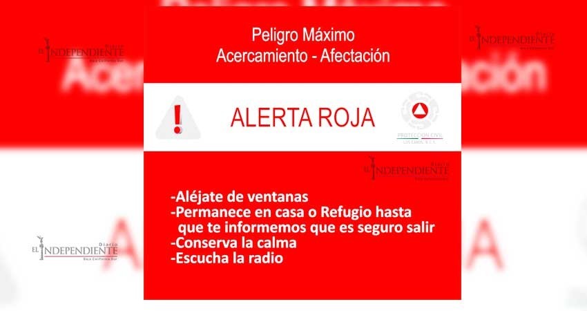 Declaran alerta roja en Los Cabos