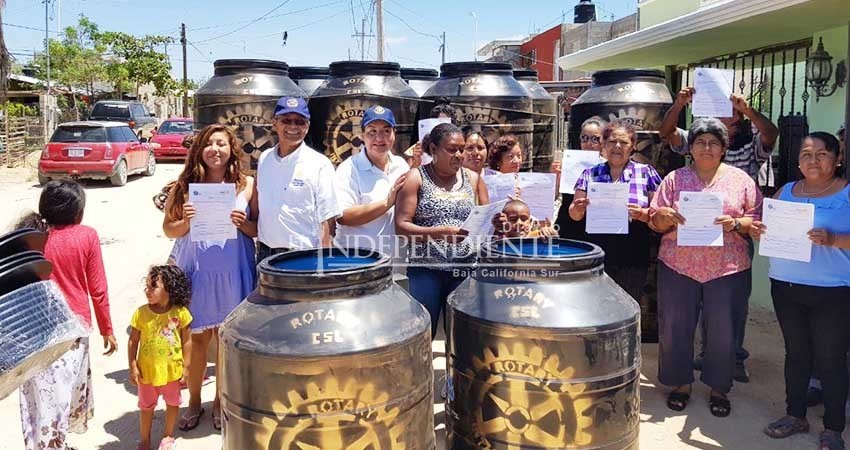 Entregarán rotarios más de 200 tinacos a familias afectadas por las lluvias