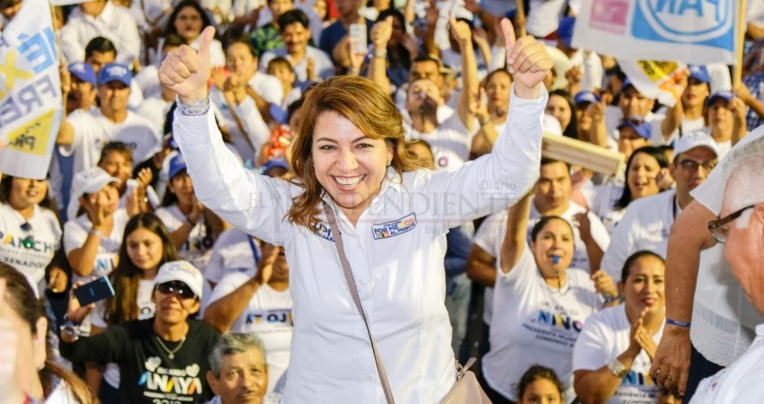 Abarrotan candidatos del PAN cierres de campaña, Lupita Saldaña agradece