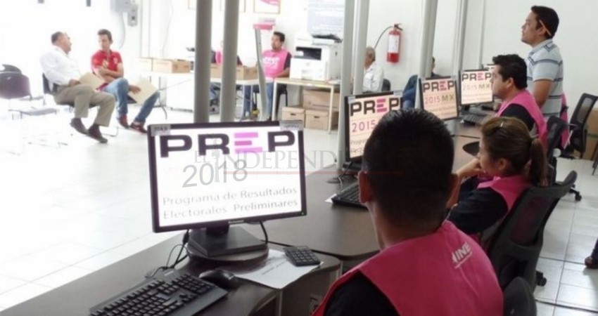 Dará PREP a conocer tendencias el domingo por la noche 