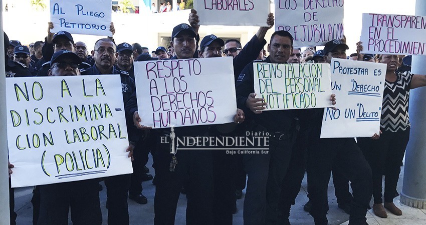 Pretende Ayto de La Paz dejar demandas de expolicías al nuevo presidente