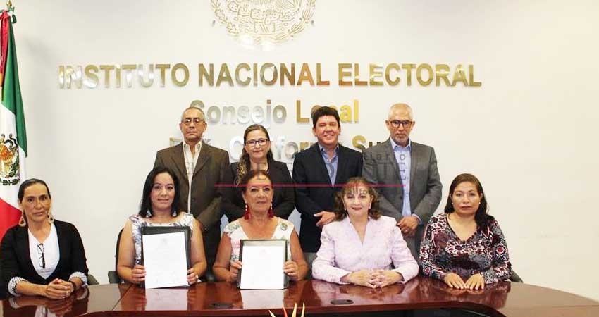 Reciben constancias senadoras electas por BCS