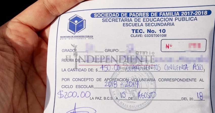 Secundaria #10 de La Paz niega inscripción de alumnos si no pagan cuotas