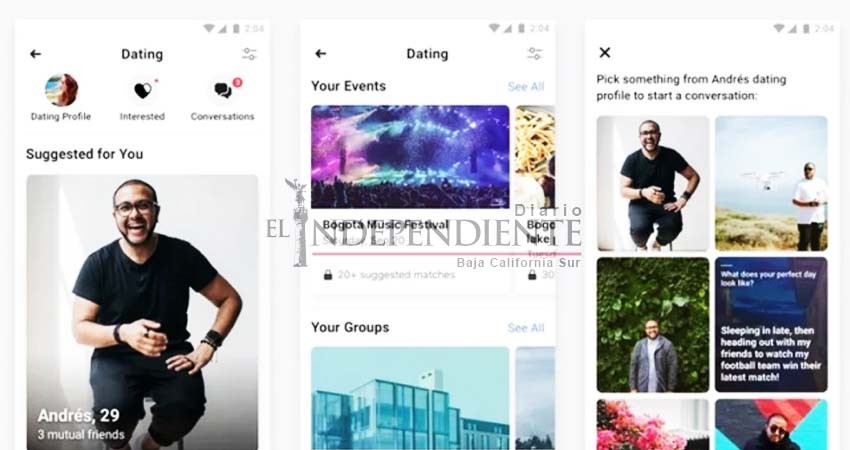 Facebook inicia pruebas de su aplicación para encontrar pareja