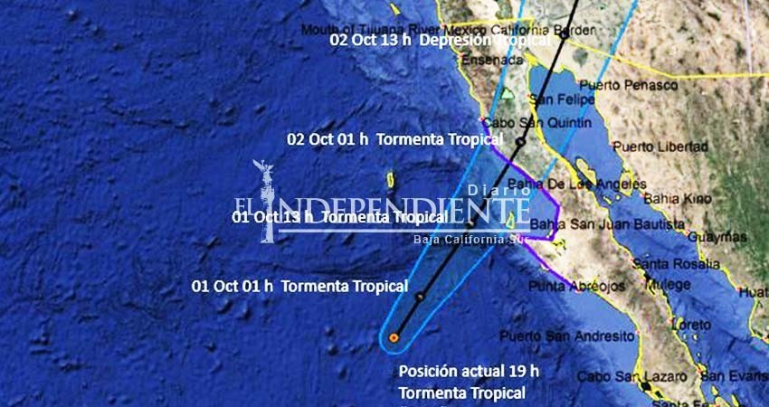 TT “Rosa” tocaría tierra la tarde de hoy al norte de BCS; “Sergio”, sin representar riesgo