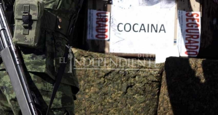 Sedena asegura 740 kilos de droga y precursores en Baja California