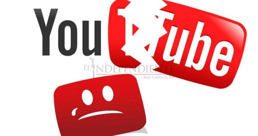 Usuarios reportan caída mundial de YouTube