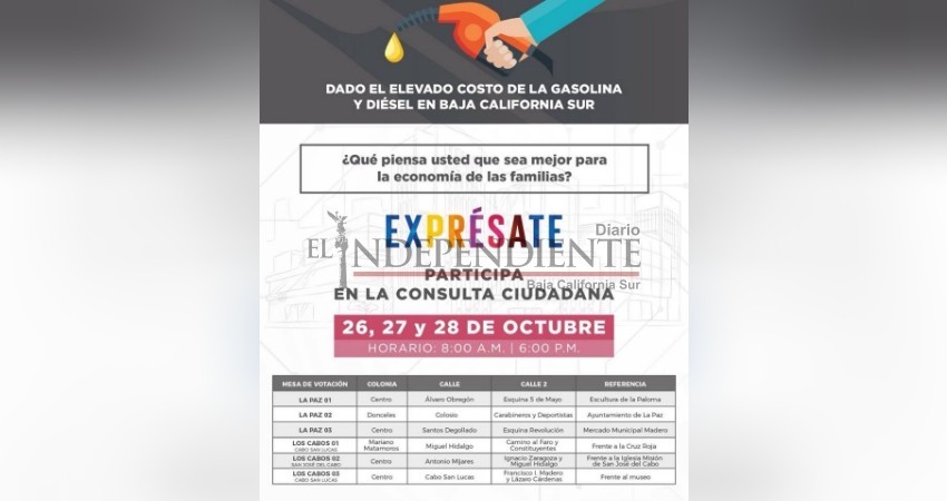 Los Cabos se suma a la consulta ciudadana para la eliminación del IEPS