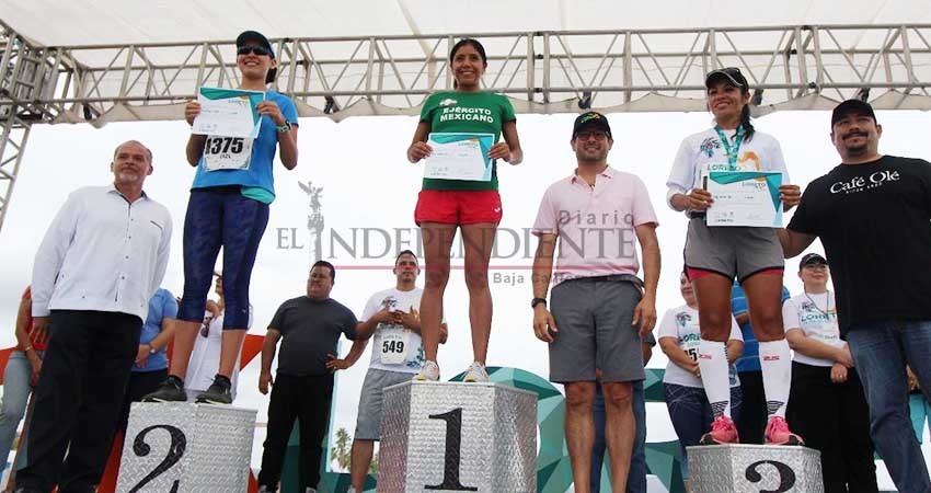 La Sudcaliforniana Sandra López domina el medio maratón de Loreto