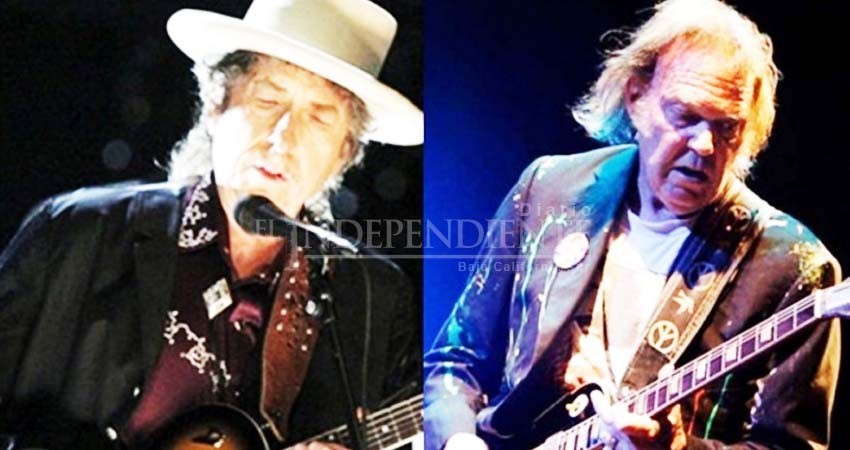 Bob Dylan y Neil Young, juntos en el Hyde Park de Londres
