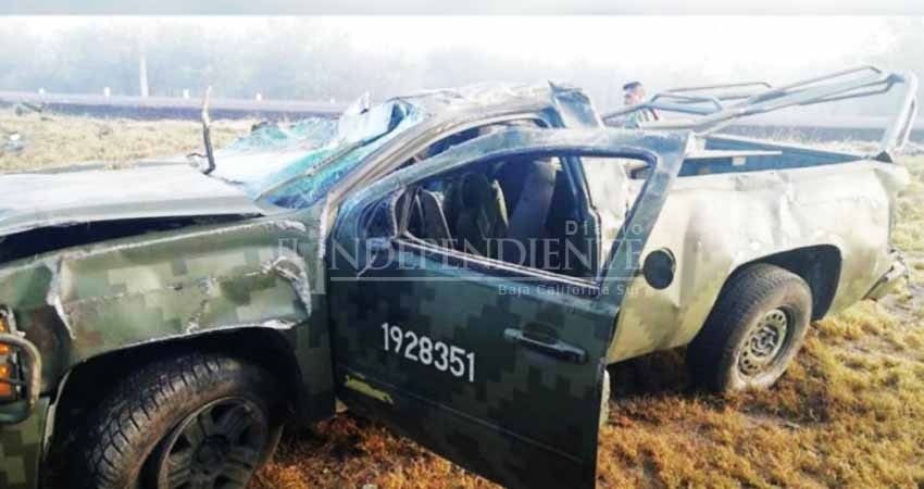 Un soldado muerto y tres heridos luego de accidente carretero