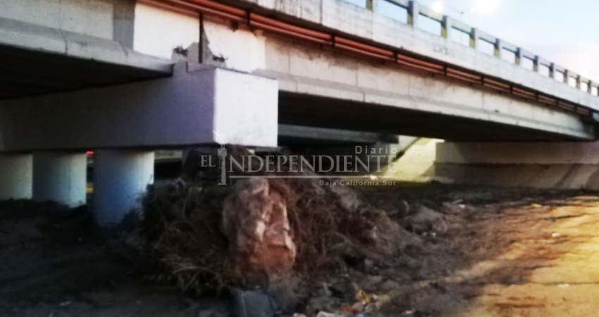 Amanece arroyo El Salto Seco lleno de basura y cacharros