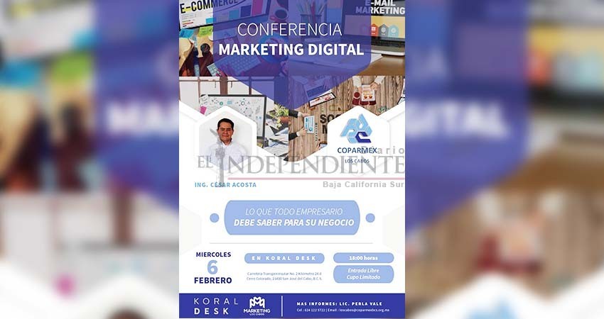 Coparmex impartirá conferencia gratuita sobre marketing digital
