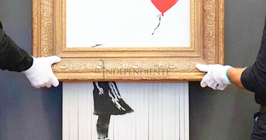 Desactivan trituradora escondida del cuadro de Banksy