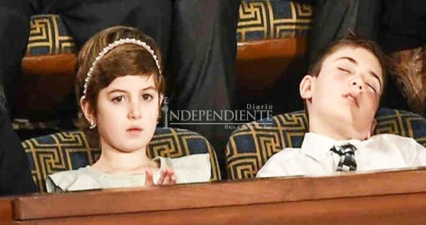 Niño 'bulleado' se queda dormido en discurso de Trump