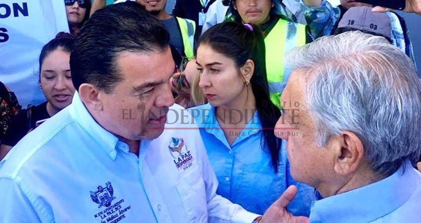 Reitera Alcalde de La Paz problemas de agua a AMLO