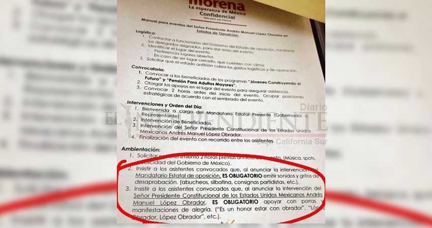 Ordena Morena a asistentes a abuchear a Gobernadores en eventos del Presidente AMLO