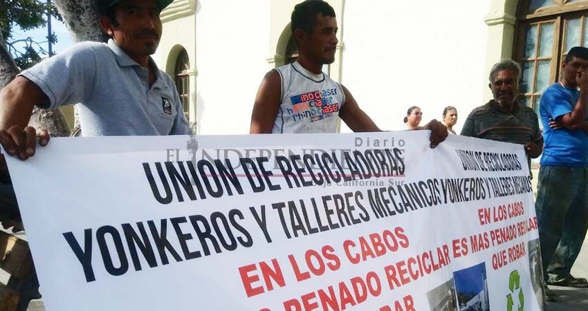“En Los Cabos, es más penado reciclar que robar” protestan chatarreros