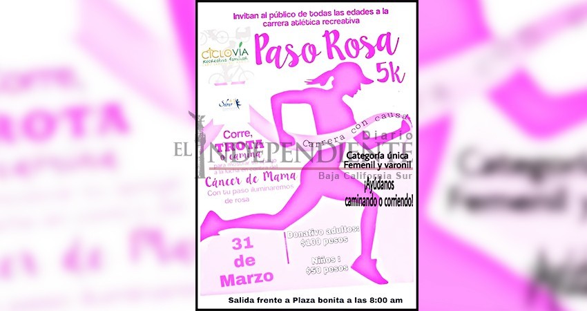 “Paso rosa” la carrera de concientización contra el cáncer de mama