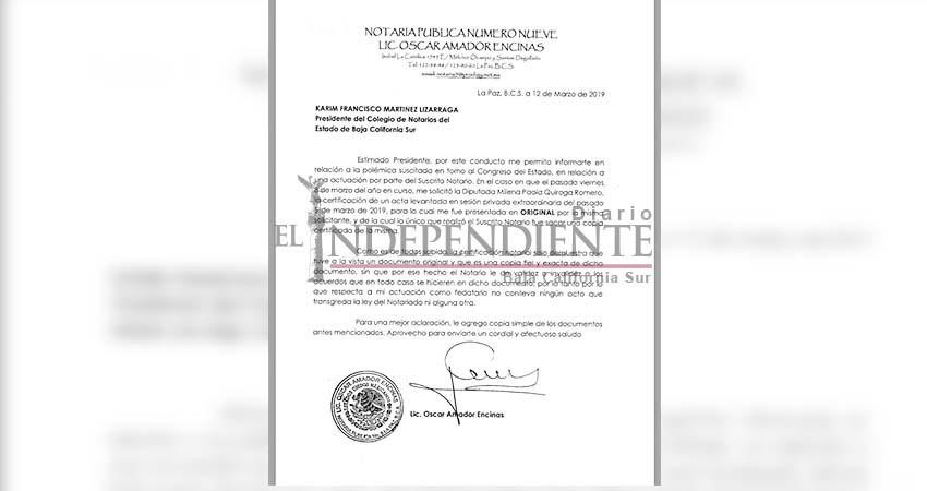 “Sólo emití una copia certificada”, niega notario acusaciones de Ramiro Ruíz