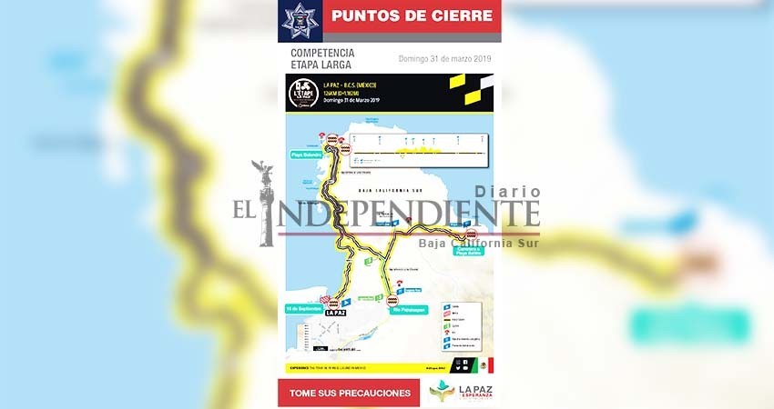 Cerrarán este fin de semana vialidades por Tour de France etapa La Paz