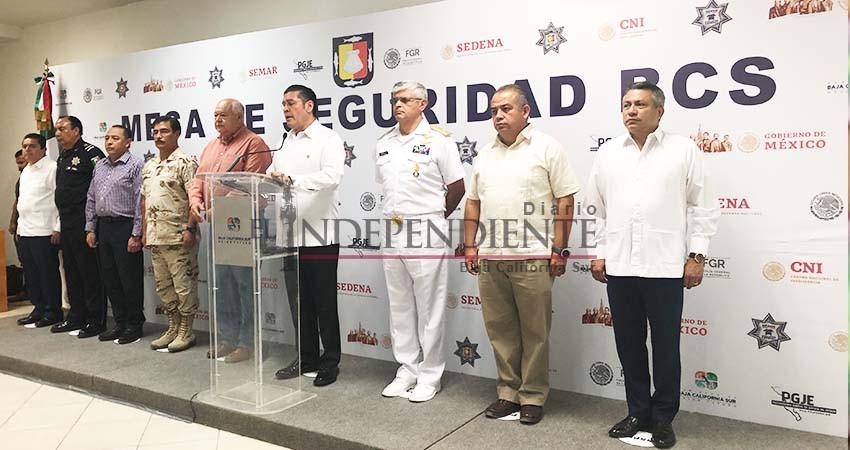 Presume Mesa de Seguridad diminución del 88% en violencia de alto impacto en BCS