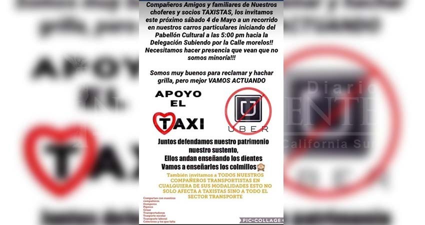 Invitan familiares de taxistas de Los Cabos a protestar contra Uber