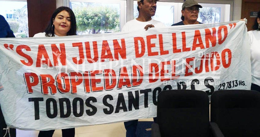 Ejidatarios vuelven al Congreso BCS por despojo de “Todos Land”