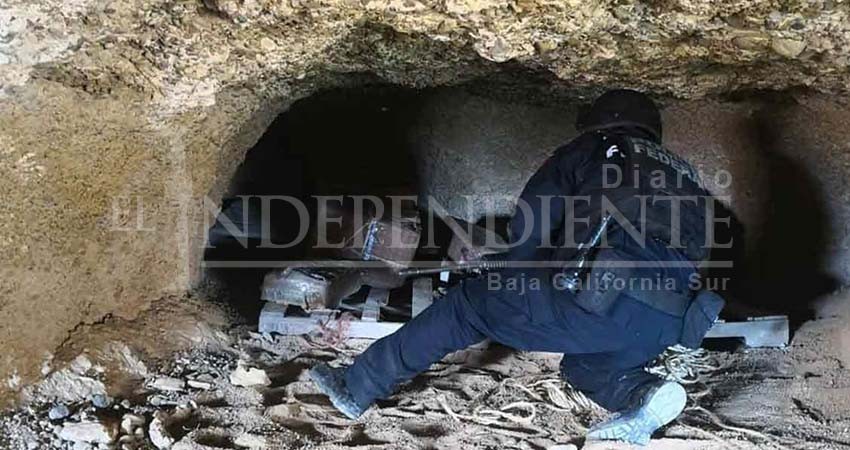 Hallan cargamento de mariguana en una cueva