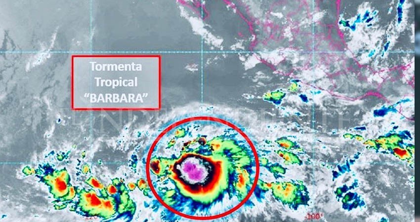 Se forma en el Pacífico la tormenta tropical “Bárbara”
