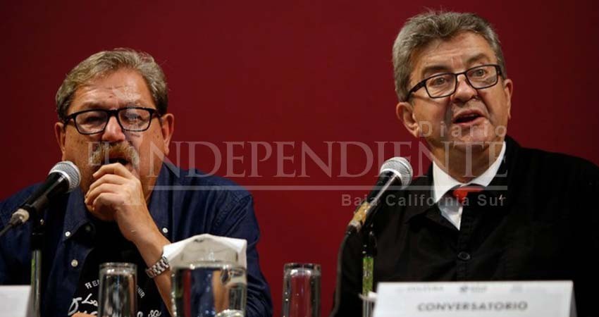 Encuentro de Jean-Luc Mélenchon con Paco Ignacio Taibo II