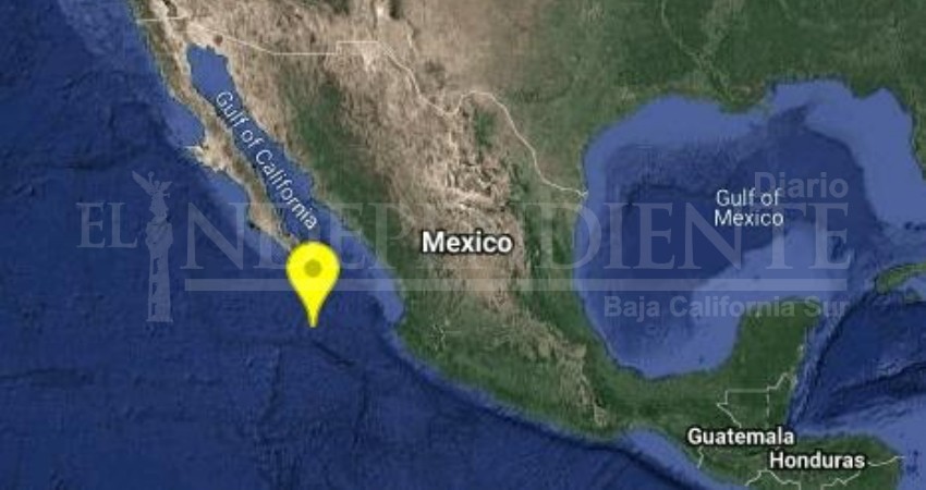 Se registra sismo al sureste de Los Cabos