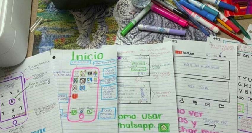 Joven hace guía para que su 'abue' aprenda a usar el celular