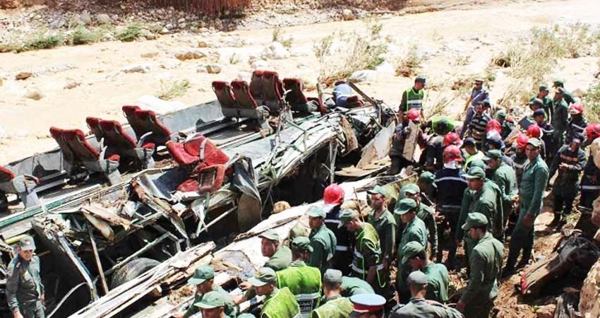 Accidente de autobús deja 17 muertos en Marruecos