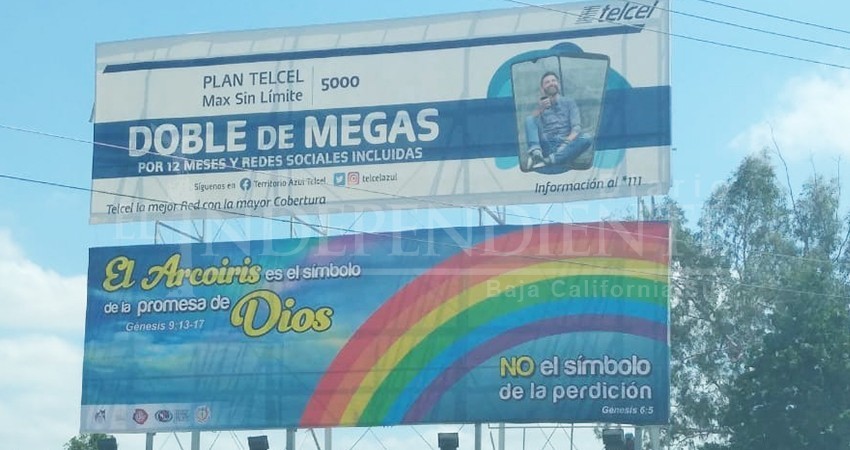 Otra vez...empresa publicitaria exhibe mensaje contra la comunidad LGBTTI