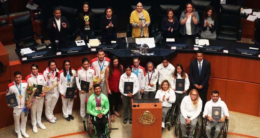 Reconoce el Senado a deportistas de los XVII Juegos Panamericanos
