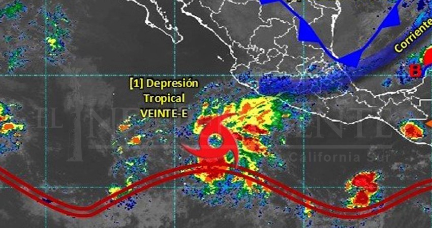 Se forma la Depresión Tropical 20-E en el Pacífico